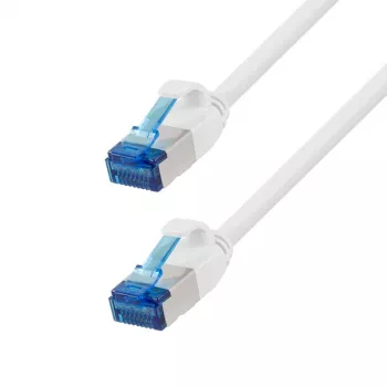 LogiLink Cat.6A Slim S/FTP LSZH propojovací kabel, bílý, 10 m, SlimLine