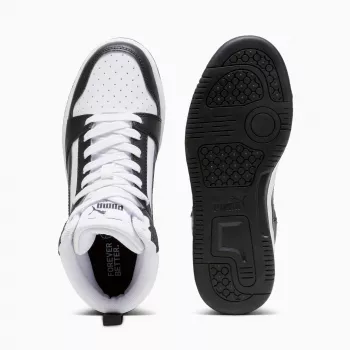 Dětské tenisky Puma Rebound V6 Mid bílé černé 393831 01 velikost 38
