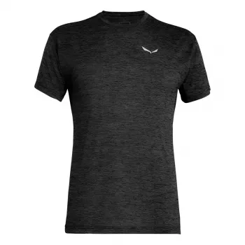 Pánské tričko s krátkým rukávem Salewa Puez Melange Dry, Black Out Melange, velikost M