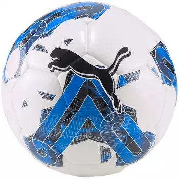 PUMA Orbita 5 Hybrid Football Size 4 White Blue Glimmer Puma Black