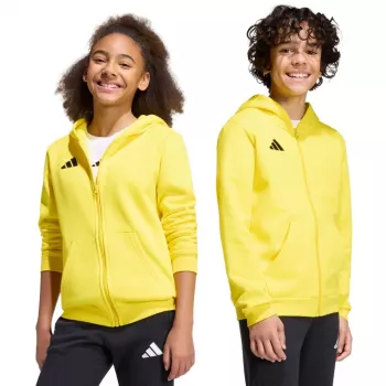Mikina s kapucí na zip adidas Entrada 26 děti žlutá KH1777 152cm
