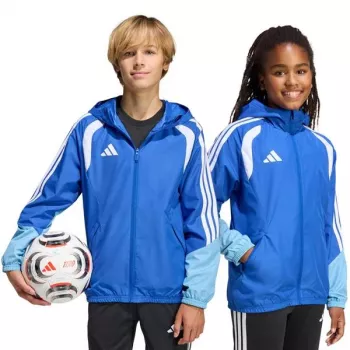 Juniorská all-weather bunda adidas Tiro 26 Competition Team Navy Blue 2/bílá 140cm
