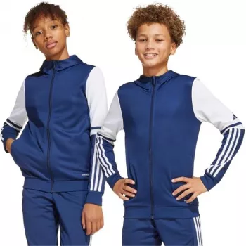 Mikina s kapucí adidas Squadra 25 dětská tmavě modro-bílá 164 cm