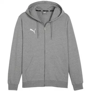 Mikina s kapucí PUMA Team Goal Casuals Medium Grey Heather pánská velikost S