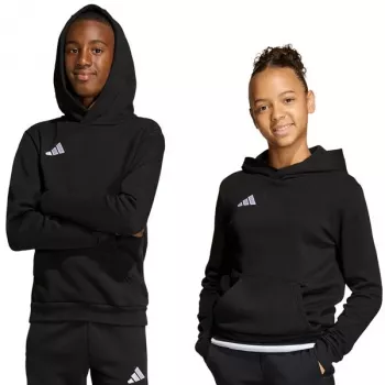 Mikina s kapucí Entrada 26 Hoody adidas pro děti černá 140 cm