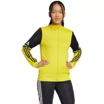 Mikina s kapucí Squadra 25 adidas pro děti žluto-černá 140 cm