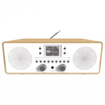 Reflexion HRA21DAB+ bílé DAB+ FM podlinkové rádio s CD přehrávačem, dvojitý budík, dálkový ovladač