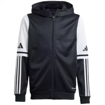 Mikina s kapucí adidas Squadra 25 pro děti černá/bílá 116 cm