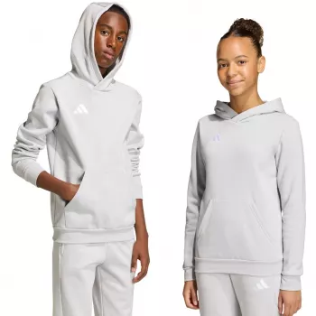 Dětská mikina s kapucí adidas Entrada 26, šedá, 128 cm
