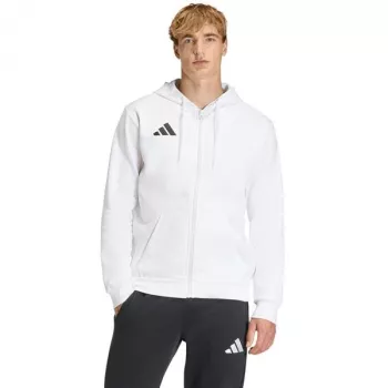 Pánská mikina s kapucí na zip adidas Entrada 26, bílá, S