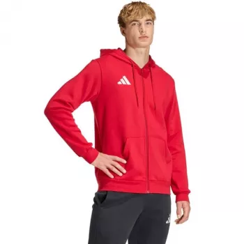 Mikina na zip s kapucí adidas Entrada 26 pánská Team Power Red/White M