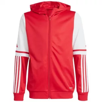 Mikina s kapucí adidas Squadra 25 dětská červená/bílá 116 cm