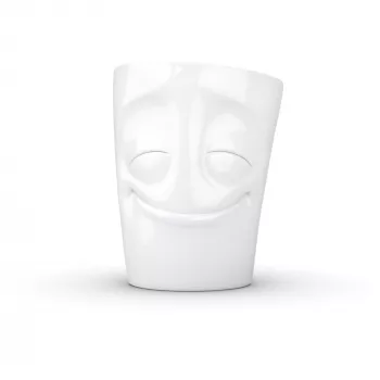 FIFTYEIGHT PRODUCTS T018301 Amused White Handled Mug 350 ml