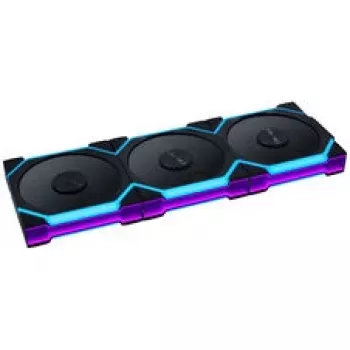 Lian Li UNI FAN SL FLEX Wireless ARGB 120 mm PWM Case Fan - 3 Pack, Black, Reverse Blade