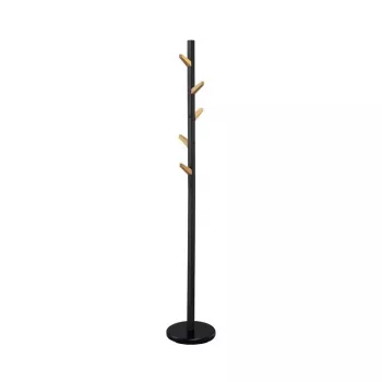 Volně stojící věšák na oblečení W66 černý 177 cm, práškově lakovaná ocel, nosnost 15 kg