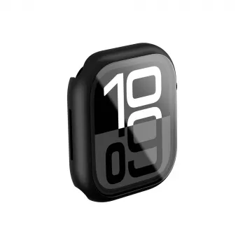 AMAZINGTHING Radix Glass Case with Tempered Glass for Apple Watch 46mm, Black