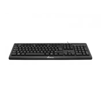 MediaRange MROS109-GR drátová USB klávesnice, QWERTY řecké rozložení, černá, 105 kláves, membránová, 1,5 m kabel