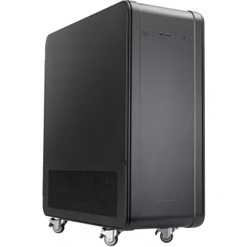 SilverStone Technology ALTA G1M Micro-ATX věžová skříň - černá, tvrzené sklo, 90° otočení základní desky, 180mm ventilátor Air Penetrator