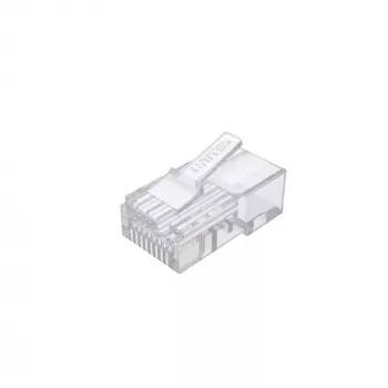 UNITEK 100 ks Cat.6 Pass-Through RJ45 modulární konektory (UTP, 23-26AWG, pozlacené kontakty)
