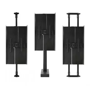 B-TECH AV Adjustable Rear Screen Cover for 55 inch Displays - Black
