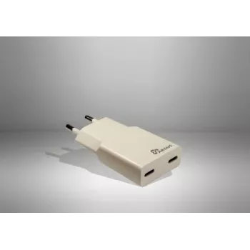 Inter-Tech Argus PD-2136 2x USB-C Slim nástěnná nabíječka, 36W