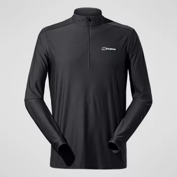 Berghaus 24/7 Tech Tee LS HZ Men's Long Sleeve Half-Zip Top Jet Black