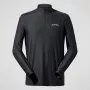 Pánské tričko s dlouhým rukávem a polovičním zipem Berghaus 24/7 Tech Tee LS HZ, černé
