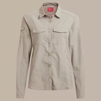 Dámská cestovní košile Craghoppers NosiLife Adventure LS Shirt III - Soft Mushroom