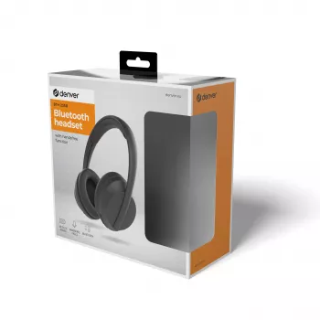 Denver BTH-235B bezdrátová přes hlavu Bluetooth sluchátka s mikrofonem, černá
