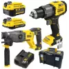 STANLEY V20 18V akumulátorová příklepová vrtačka a rázový utahovák set s 4.0Ah a 2.0Ah bateriemi
