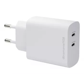 dbramante1928 re-charge 45W duální USB-C PD nástěnná nabíječka - bílá (EU)