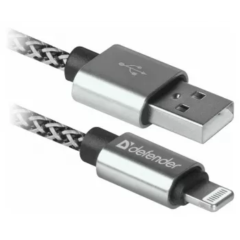 Defender USB-A to Lightning Cable 1.0m 2.1A White