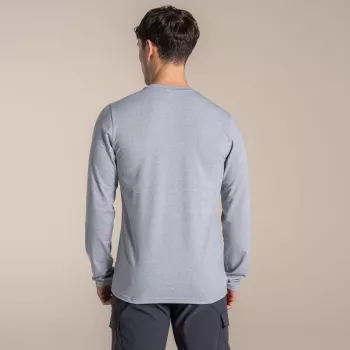 Tričko s dlouhým rukávem Craghoppers NosiLife Abel, Soft Grey Marl, velikost L