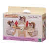 Sada pro panenky EPOCH Sylvanian Families třídílná sedací souprava, nábytek do obývacího pokoje se sofa, křesly, stolkem a polštáři