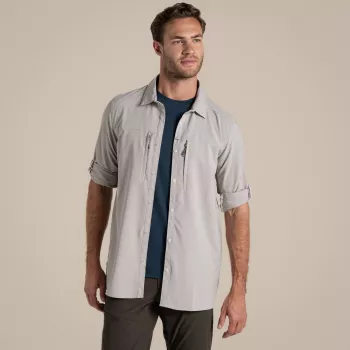 Pánská cestovní košile Craghoppers NosiLife Pro Long Sleeve Shirt V, Parchment, L