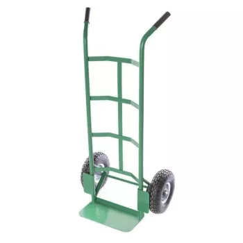 Stěhovací vozík HT008 150 kg skládací ocelový s plnými pryžovými koly černý/červený