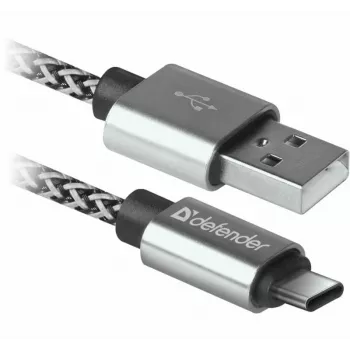 Defender kabel USB-A na USB-C 1,0 m 2,1 A bílý