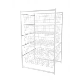 Zásuvkový blok 89x45x55cm 5 úrovní bílý