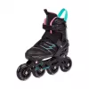 Meteor Buzzy nastavitelné inline brusle černo-růžovo-mátové EU 34-38