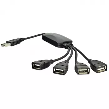 AKYGA AK-AD-13 USB 2.0 4-portový hub, černý
