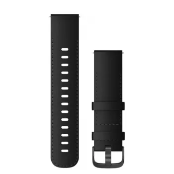 Garmin Quick Release řemínky (22 mm) černá kůže s broušeným slate hardwarem