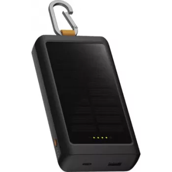 Xtorm Go2 solární power banka 20W 10 000mAh s baterkou – černá