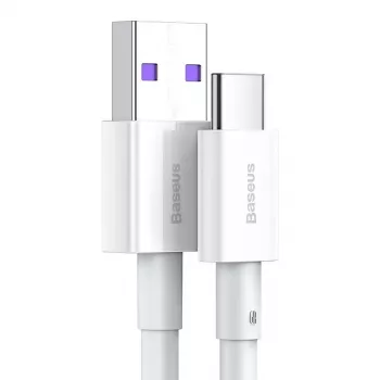 Baseus Superior Series USB-A na USB-C kabel, 66W rychlé nabíjení, 2m, bílý