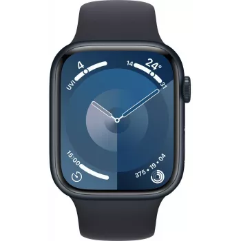 Apple Watch 9 GPS + Cellular 45mm, půlnoc, Sport Band M/L (MRMD3ET/A)