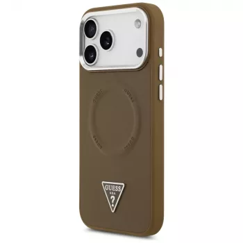 Guess Triangle Logo MagSafe kryt pro iPhone 17 Pro (hnědý)