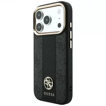 Guess 4G Stripe Round and Classic Logos MagSafe Case for Apple iPhone 18 Pro / 17 Pro - Black