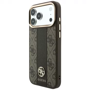 Guess 4G Stripe Round & Classic Logos MagSafe Case for iPhone 18 Pro Max / 17 Pro Max - Brown