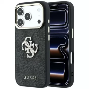 Guess 4G & Big Strass Logo Case for iPhone 17 Pro Max / 18 Pro Max - Black