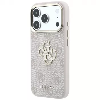 Guess 4G Big Strass Logo kryt pro iPhone 17 Pro / 18 Pro - růžový