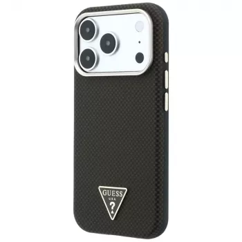 GUESS Kevlar Triangle Logo MagSafe Case for iPhone 17 Pro Max / 18 Pro Max - Brown